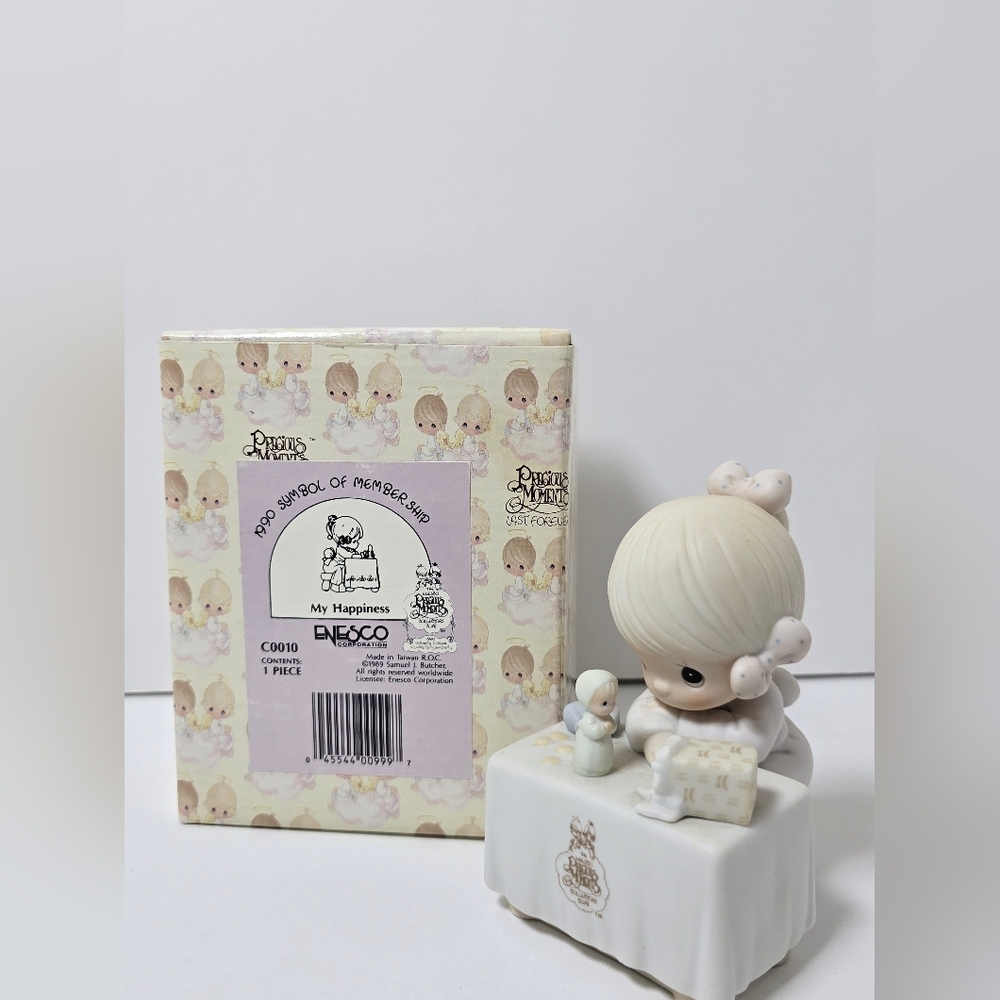 Precious Moments My Happiness Figurine 1990 Symbol Membership C0010 - Picture 3 of 5